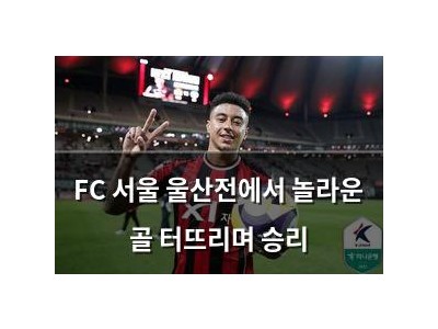FC 서울 울산전에서 놀라운 골 터뜨리며 승리