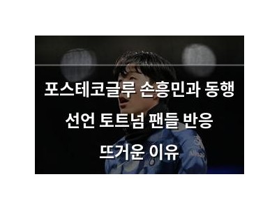 포스테코글루 손흥민과 동행 선언 토트넘 팬들 반응 뜨거운 이유
