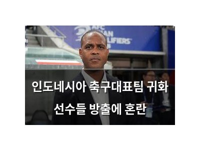 인도네시아 축구대표팀 귀화 선수들 방출에 혼란