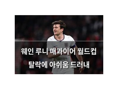 웨인 루니 매과이어 월드컵 탈락에 아쉬움 드러내